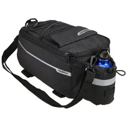 Relaxdays Gepäckträgertasche fürs Fahrrad Schwarz,Silber