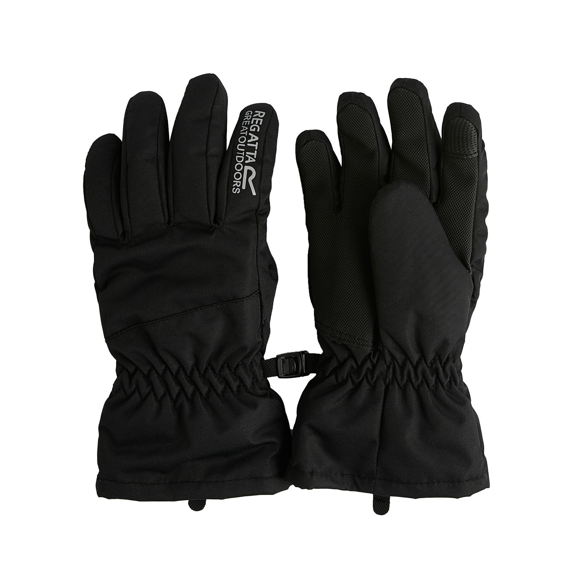 Regatta Kinder Arlie Waterdichte Handschoenen (Zwart)
