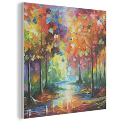 AKUSTIKBILD Landschaft - Wald - Farben - Natur Wandbilder 60x60 cm