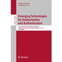 Emerging Technologies for Authorization and Authentication, Fachbücher