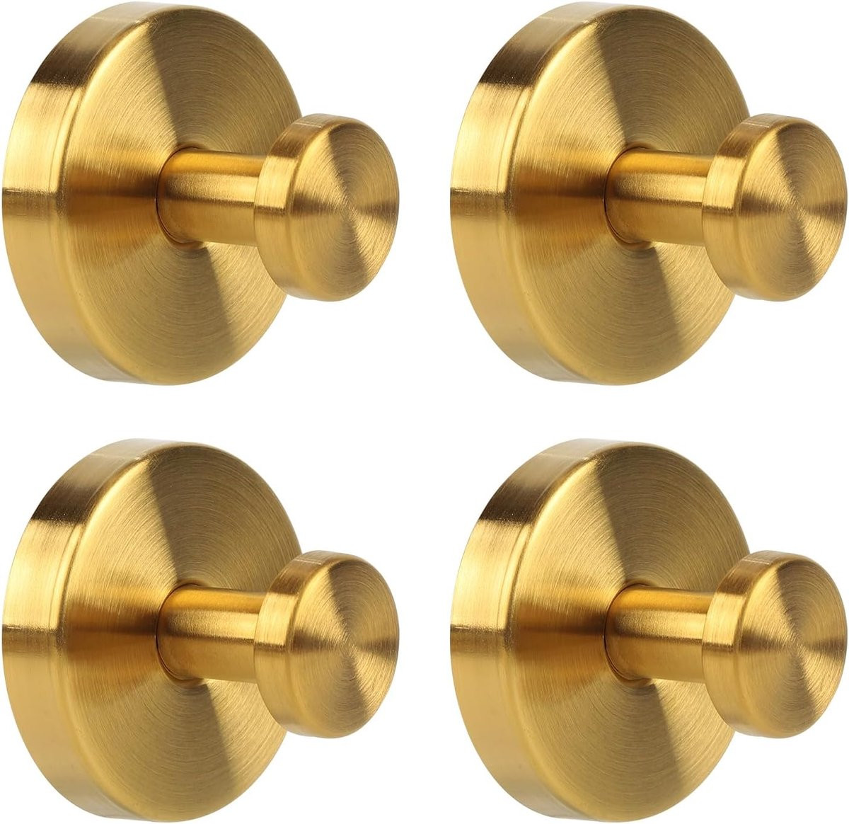 Set van 4 gouden zuignaphaken voor badkamer en keuken