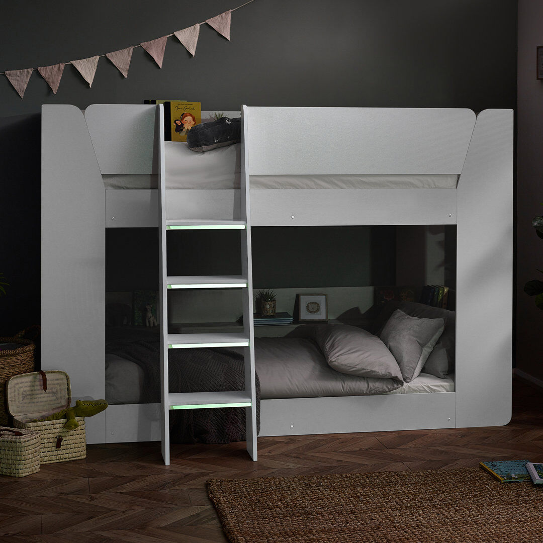 Harriet Bee Hayg Single (3') Bunk Bed White UK Single - DE 90 x 190 cm