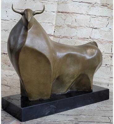 Bronzhaus Modern Art Abstract Bull Bronze Figurine Botero Statue Sculpture Figurine Figure