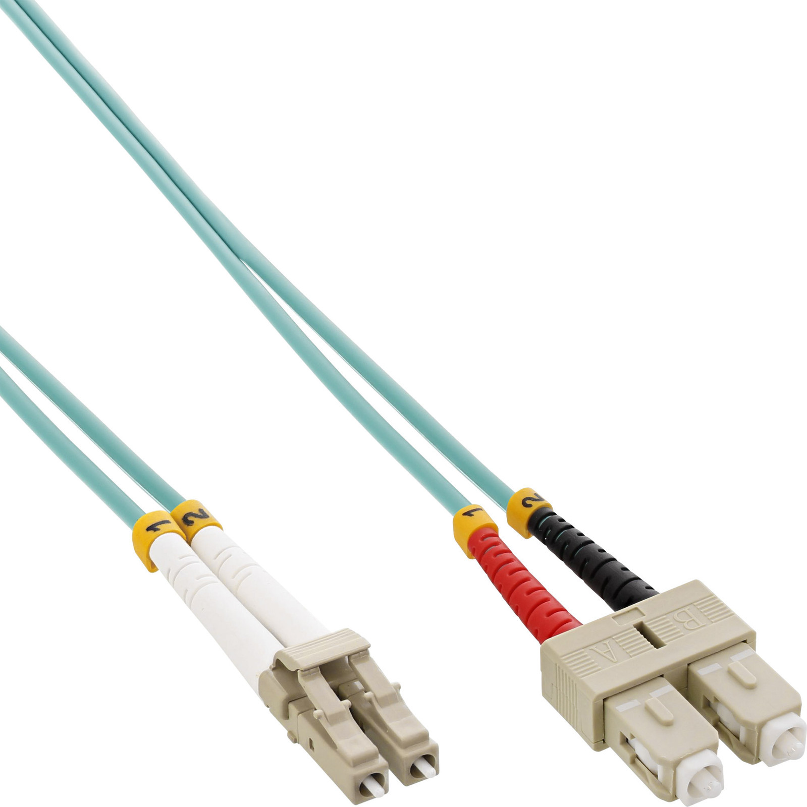 InLine 88638O LWL Duplex Kabel, LC/SC, 50/125µm, OM3, 25m