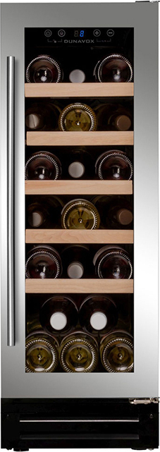 DUNAVOX Unterbau Weinkühler Flow-19 DAUF-19.58SS, Höhe 813mm, 19 Flaschen, Edelstahl