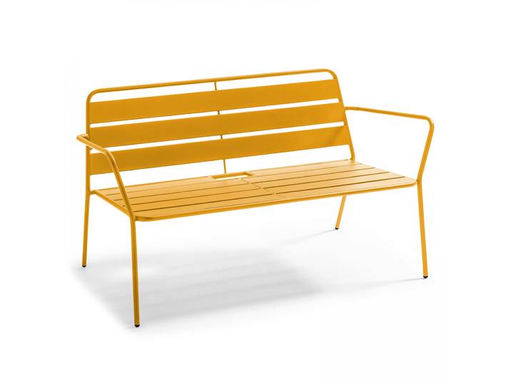 Oviala - Canapé de jardin en métal