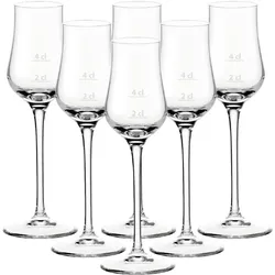 Leonardo Puccini Gastro-Edition Grappagläser mit Füllstrichen, Cocktailgläser, Transparent