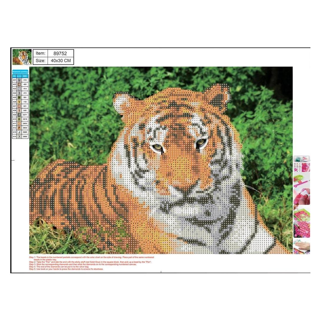 Centrum Diamantmosaik 5D 30x40cm Tiger 89752 (491839)