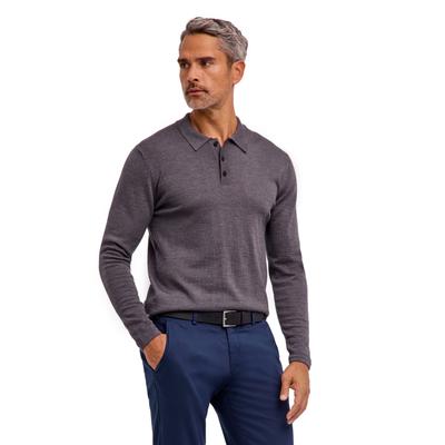 Strickpullover FALKE "Pure Merino Wool", Herren, Gr. S, dunkelgrau (3970), Pullover Strickpullover