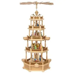GLÄSSER SEIFFEN Holzpyramide Christi Geburt inkl. Teelichte Größenauswahl