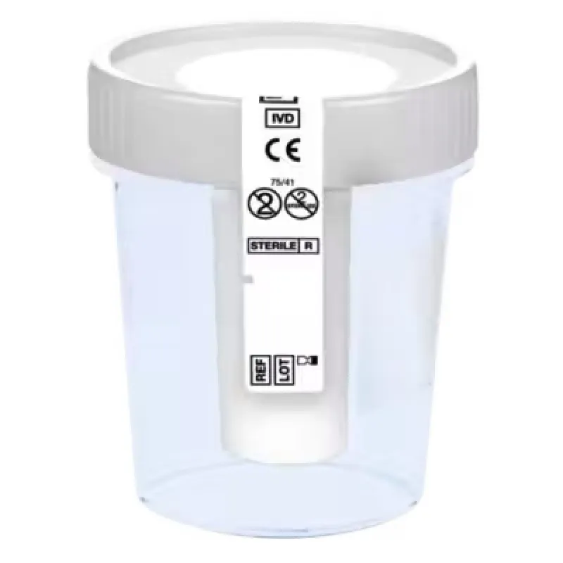 SARSTEDT AG & Co. KG Urinbecher NFT 100 ml steril, mit montiertem Schraubdeckel (5 Stck.) 75.562.900