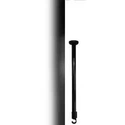 Alu Deckenhalterung extra lang 120cm! Für Winkelstange Duschvorhangstange schwarz!
