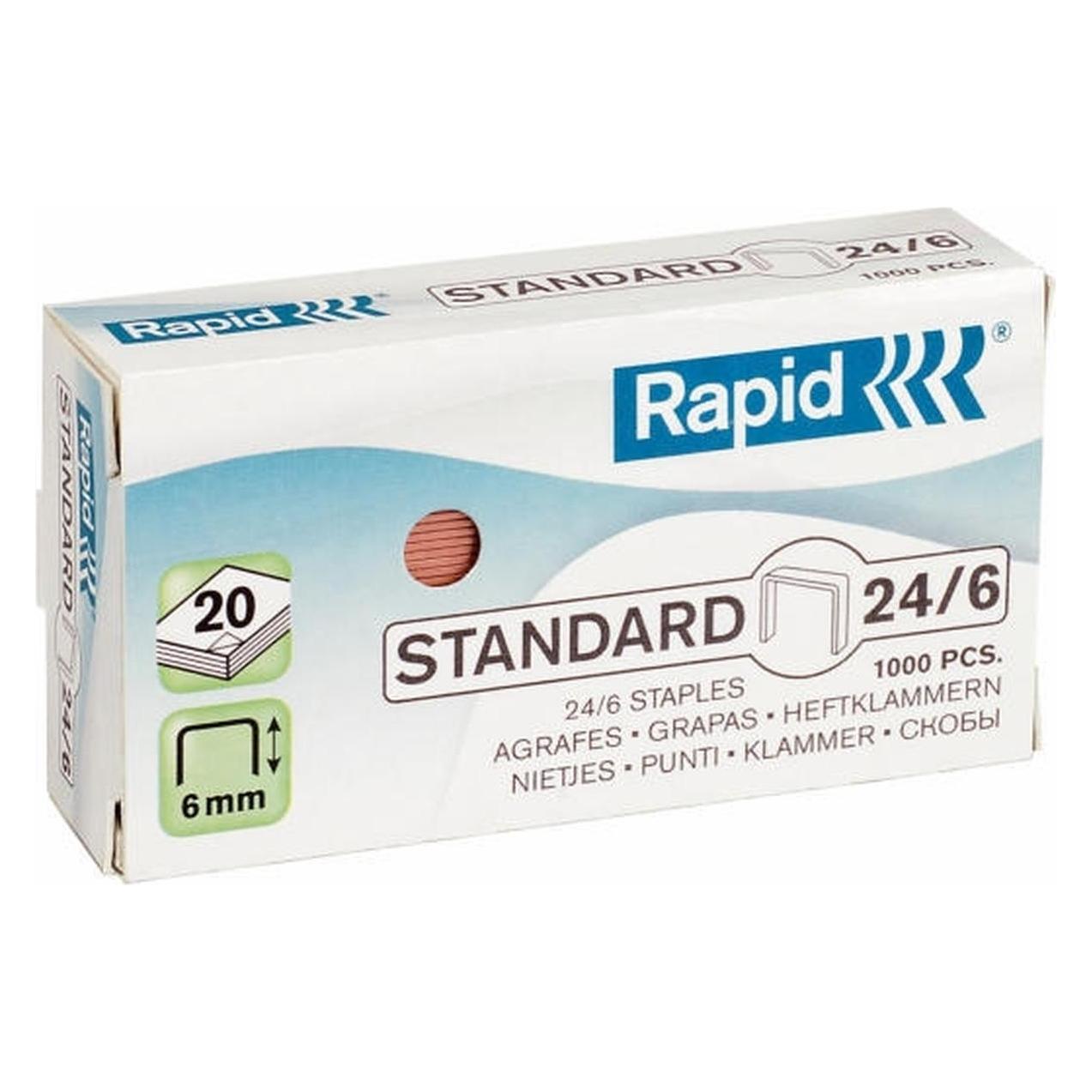 Rapid Heftklammer 24/6 CU verkupfert (1000x) (24855700)