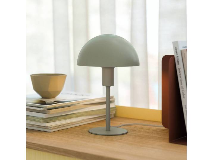 Nordlux Nachttischlampe Ellen Mini, grün, für Wohn- / Esszimmer, Metall, Skandinavisch