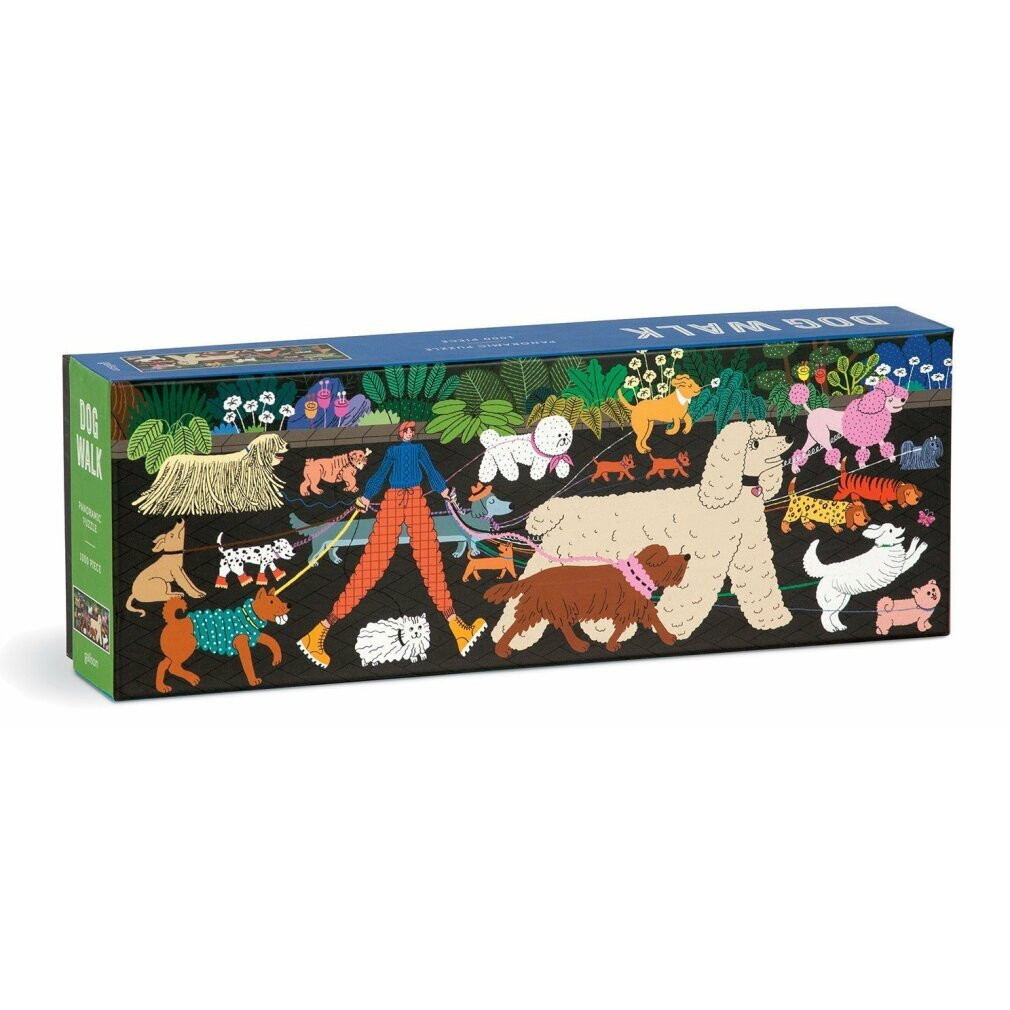 GALISON Panorama Puzzel Hond uitlaten, 1000 stukjes