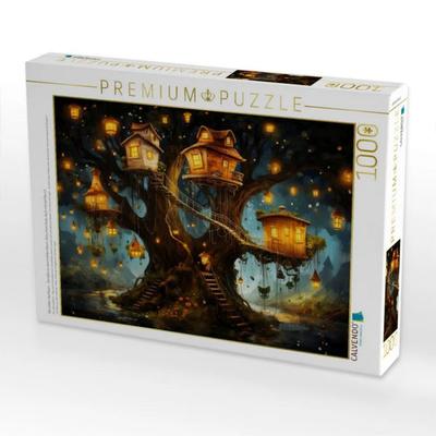 CALVENDO Puzzle Die wilden Nachbarn - Sie leben in dem hohlen Baum. Ganz ohne Korb, doch mit viel Raum! | 1000 Teile Lege-Größe 64x48cm Foto-Puzzle