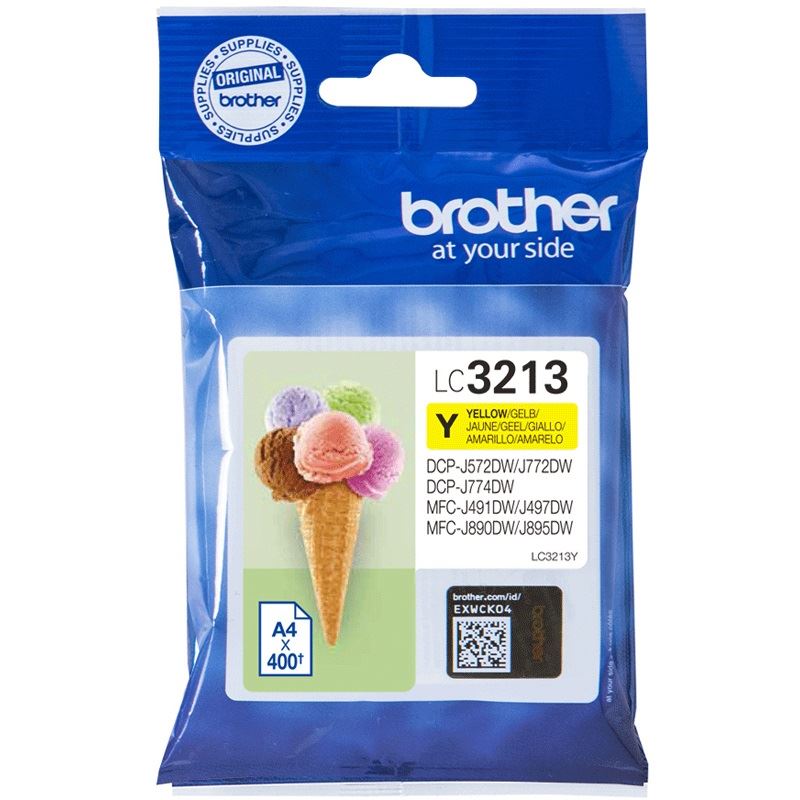 Brother Tintenpatrone LC-3213Y ca. 400 Seiten gelb