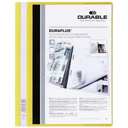Durable, Mappe, Schnellhefter DURAPLUS, DIN A4, gelb, überbreit (A4)