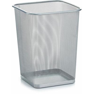 Papierkorb ZELLER PRESENT, silber (silberfarben), Metall, Mülleimer