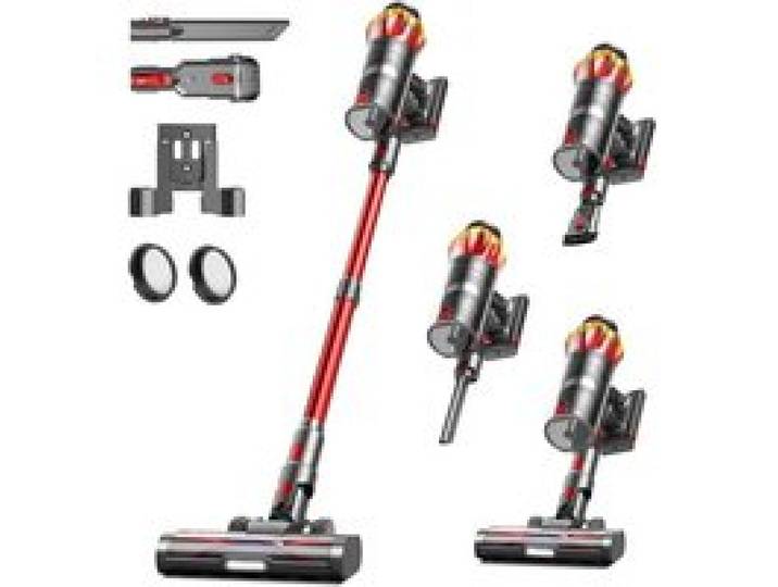 650W/55KPA Aspirateur Balai sans Fil 70min pour Sols Durs/Animaux/Voiture