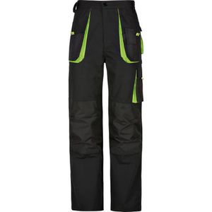 Triuso Arbeitshose Power, Herren, Bundhose, schwarz-grün, Größe 44