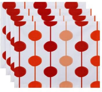 E by Design Brady Beads Stripe Print Place Mat (Set of 4)