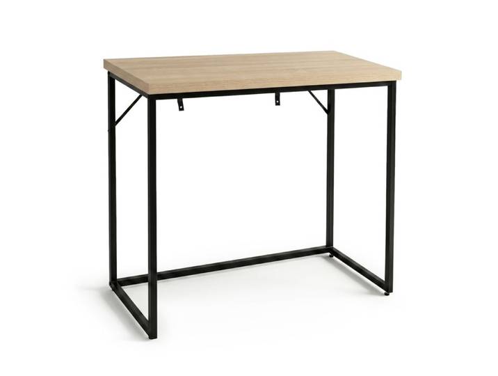 Table console style loft ORIGO 90 cm Chêne Sonoma Pieds noirs