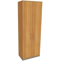 fm Büromöbel Kombischrank »Oldenburg« 6 OH 3 offene Fächer 2 Türen braun, 80x222.1x44.2 cm