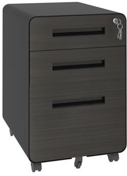 Kodotan sofa 3-Drawer Mobile File Cabinet with Lock, All-Steel Metal Storage Cabinet on Casters, for Home & Office, Holds A4/Letter Files