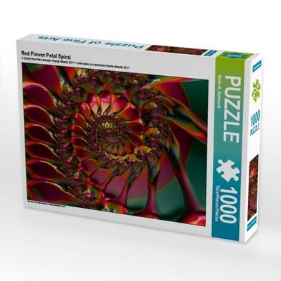 CALVENDO Puzzle Red Flower Petal Spiral | 1000 Teile Lege-Größe 64x48cm Foto-Puzzle für glückliche Stunden