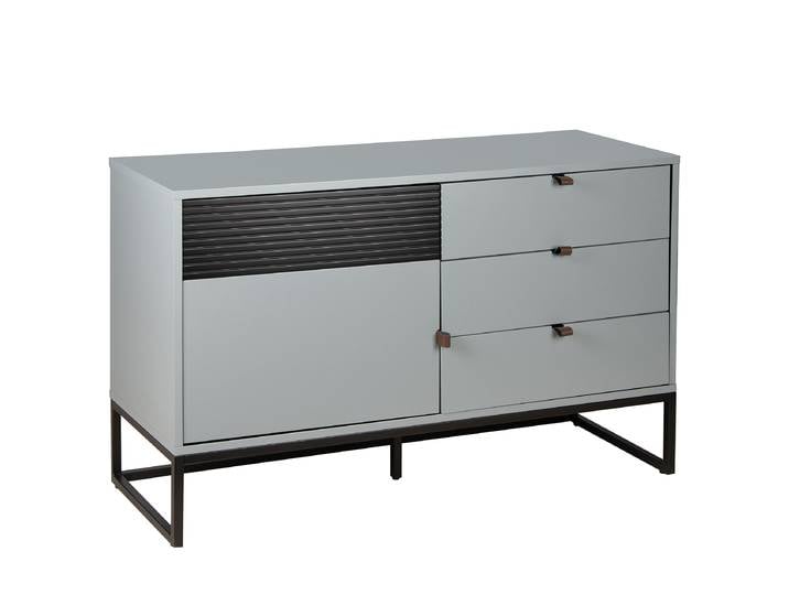 Buffet 120 cm avec porte 120 x 75 x 40cm Gris/Bleu Gris