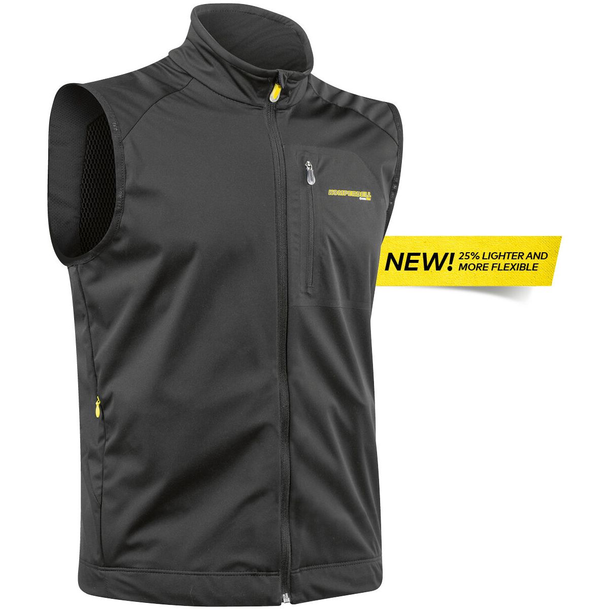 Komperdell Softshell Vest M's black/ yellow (206) L 6605-206-L