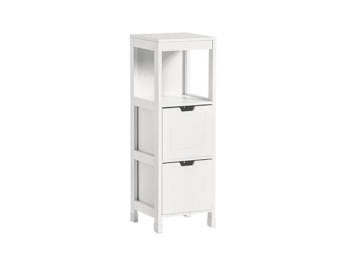 Meuble demi-colonne effet bois blanc