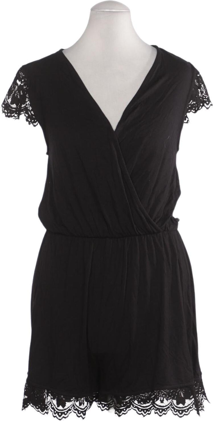Topshop Damen Overall oder Jumpsuit, Schwarz, Gr. EU 38, Viskose / Elasthan - Second Hand