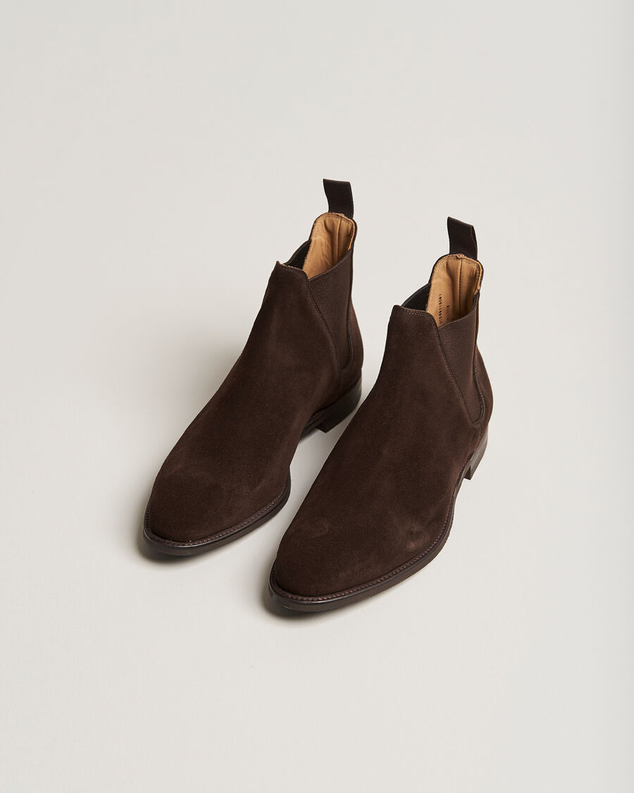 Crockett & Jones Chelsea 8 Boot Dark Brown Suede men EU42 Brun