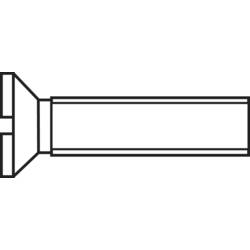 TOOLCRAFT M4*40 D963-4.8:A2K 194809 Senkschrauben M4 40 mm Schlitz DIN 963 Stahl verzinkt 100 St.