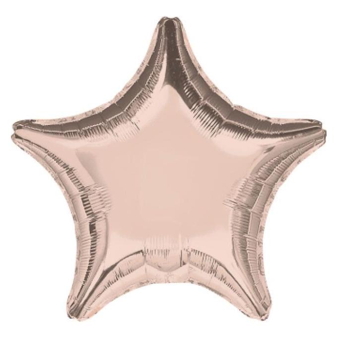 Amscan Folienballon Stern Roségold metallisch glänzend (5x) (9914094)