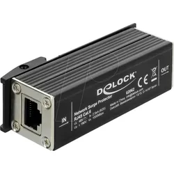 DELOCK 62062 - Netzwerk Überspannungsschutz RJ45, Hutschienenmontage