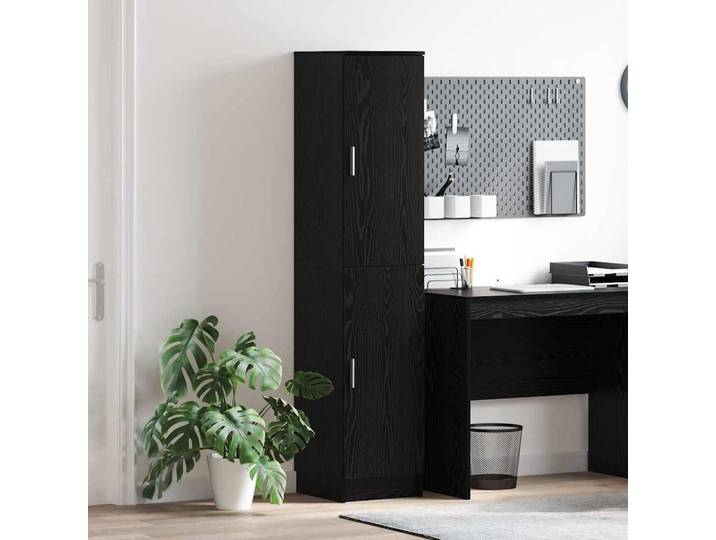 Buffet haut vidaXL noir aspect chêne 35 x 39 x 168 cm