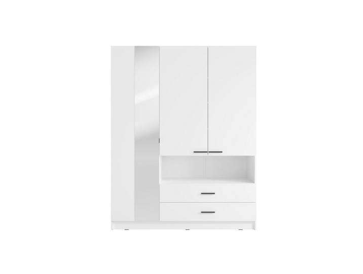 DREHTÜRENSCHRANK CHARON 158,3/200,6/55cm 3-türig mit Spiegel Weiß