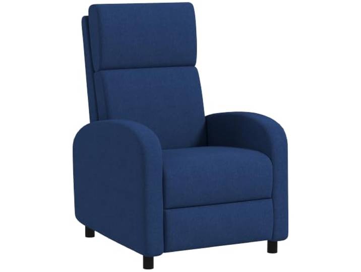 HOMCOM Fauteuil Relax Réglable 160° Manuellement Repose-Pieds Intégré Bleu Fauteuil de Relaxation Inclinable\, Salon avec Dossier\, pour Salon Chambre Bureau Home Cinéma\, Charge 120 kg