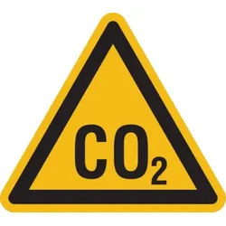 König Werbeanlagen Warnschild, Warnung vor CO2 - praxisbewährt - 200x1.5 mm Kunststoff