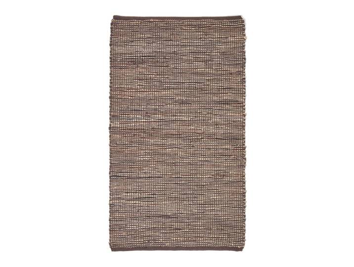 Tapis en cuir et chanvre marron 150x240 cm