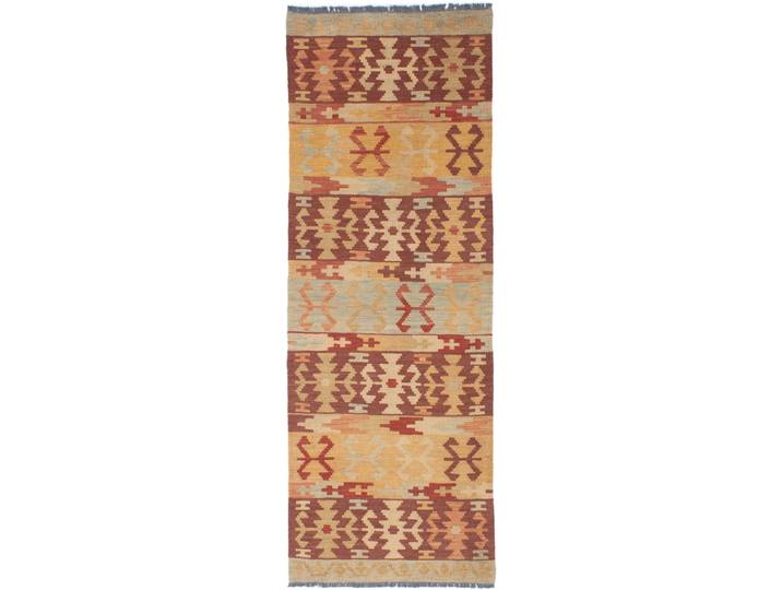 Kelim Afghan Teppich 73x208 Handgewebt Orientteppich Läufer Wolle