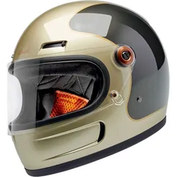 Biltwell Gringo SV, Integralhelm - Dunkelgrau/Dunkelbeige/Gold - L