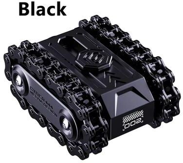 Inspired Finds Metal Rotating Tank Fidget Toy Tactical Magnetic EDC Spinner & Stress Reliever black