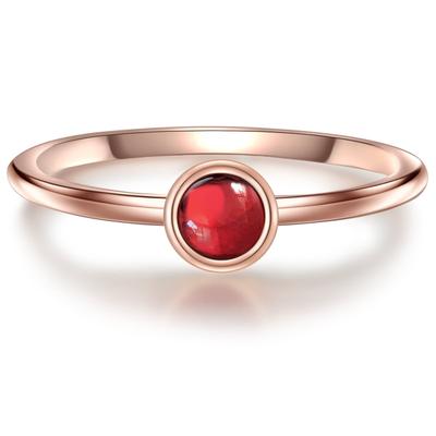 Solitärring GLANZSTÜCKE MÜNCHEN "G840" Gr. 48, rosa (roségold), Fingerringe, Damen, 48, 1,6mm, aus Sterling Silber