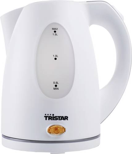 Tristar WK-1324 Wasserkocher schnurlos, BPA-frei, Überhitzungsschutz Weiß Fassungsvermögen: 1.5l