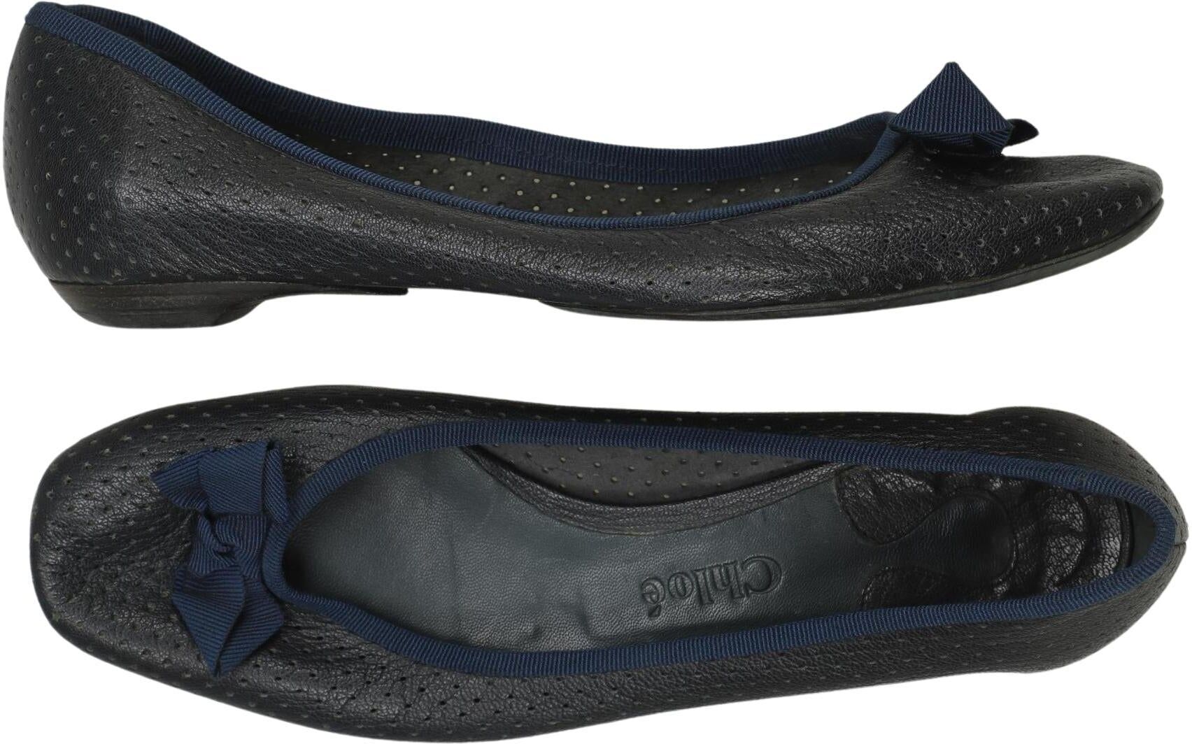 Chloe Damen Ballerina, Marineblau, Gr. EU 37.5, kein / Etikett - Second Hand
