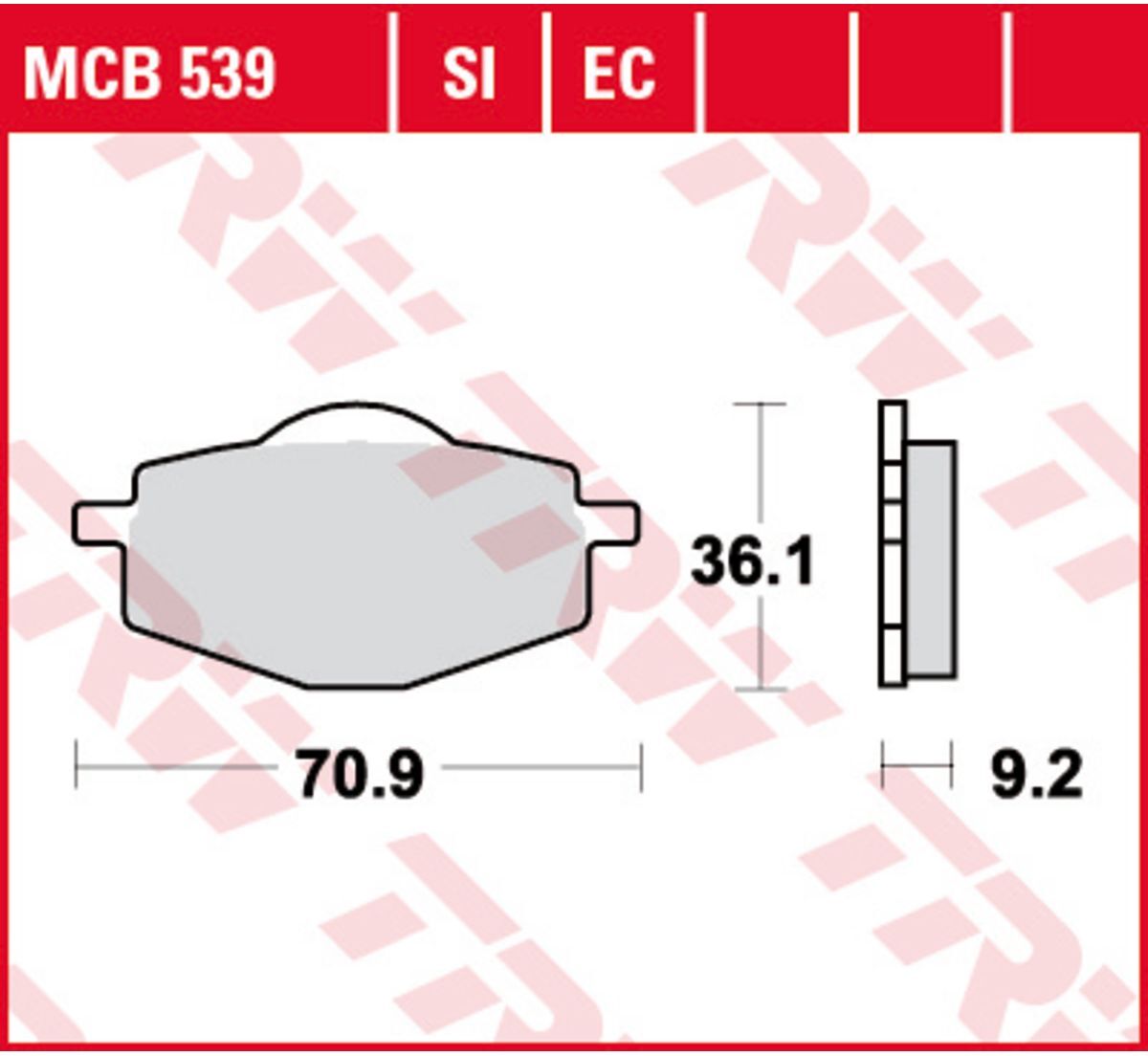 Bremsbelagsatz TRW MCB539